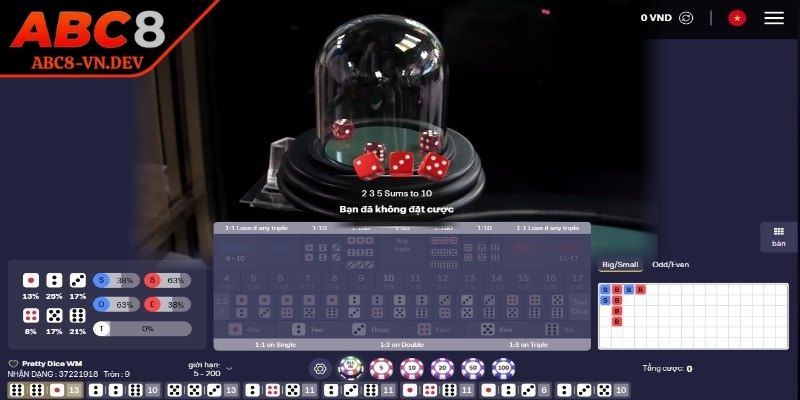 Sicbo ABC8 - Nhận Cực Thưởng Khủng Khi Tham Gia Chơi 3 Bet thủ cần biết được mục tiêu